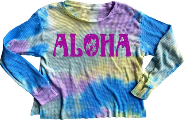 ROWDY SPROUT ALOHA SOFT THERMAL NOT QUITE CROP L/S TEE