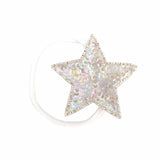 OH BABY! SEQUIN STAR NYLON HEADBAND - WHITE