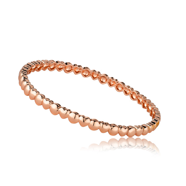 STACKABLE STUNNERS - HEARTS STACK BANGLE - ROSE GOLD