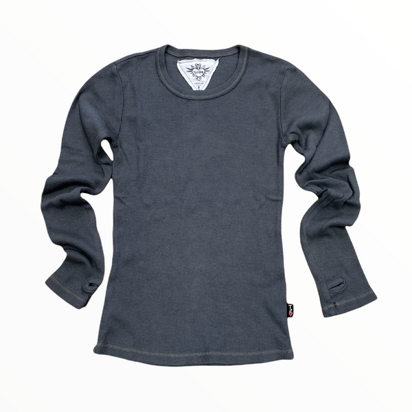 T2LOVE LONG SLEEVE THERMAL WITH THUMB HOLES - GRAPHITE