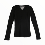 T2LOVE LONG SLEEVE THERMAL WITH THUMB HOLES - BLACK