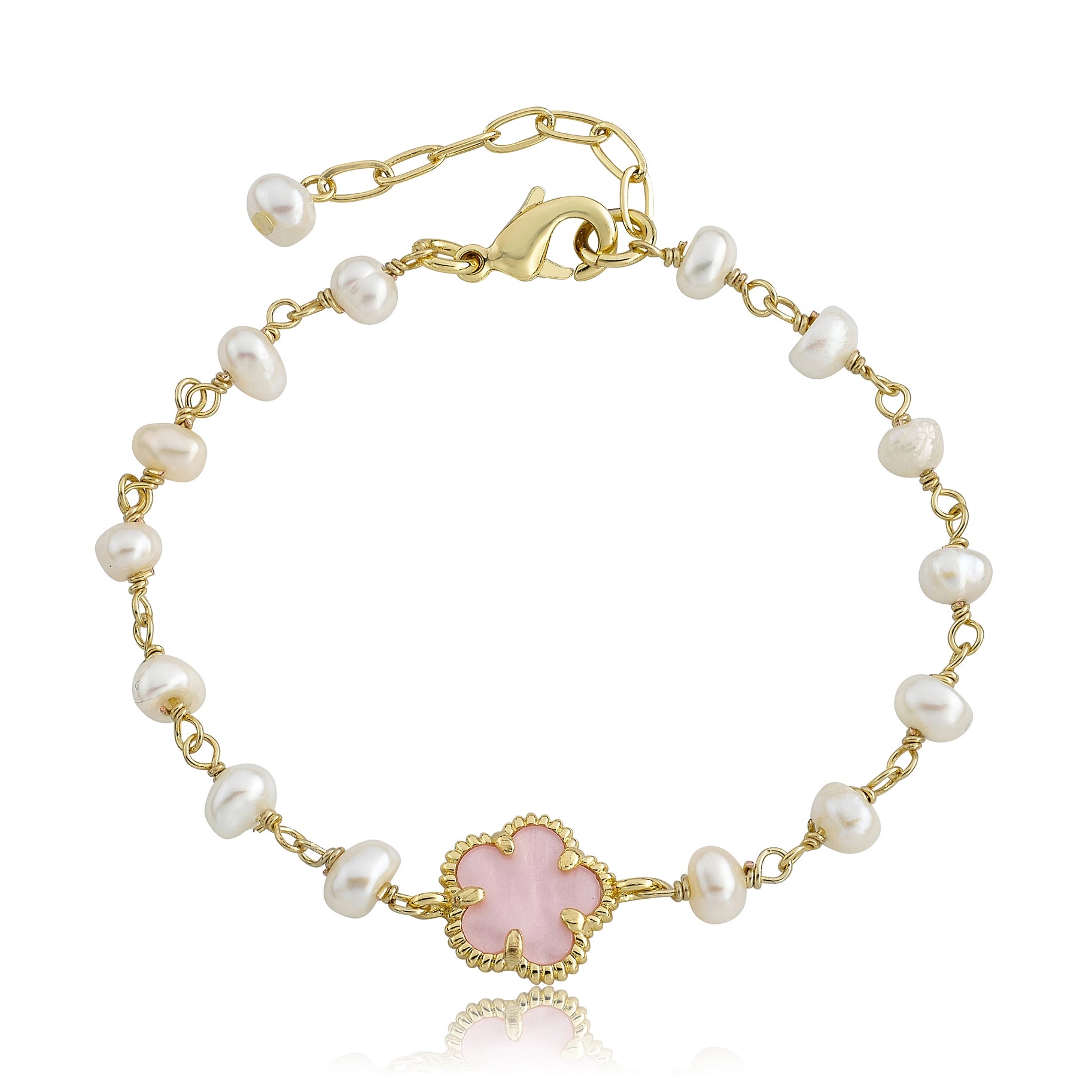 Mother of Pearl Flower Bracelet