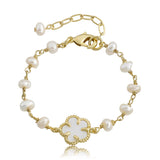 Gold Plated Pearl Bracelet