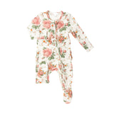 ANGEL DEAR RUFFLE FOOTIE - VINTAGE ROSE