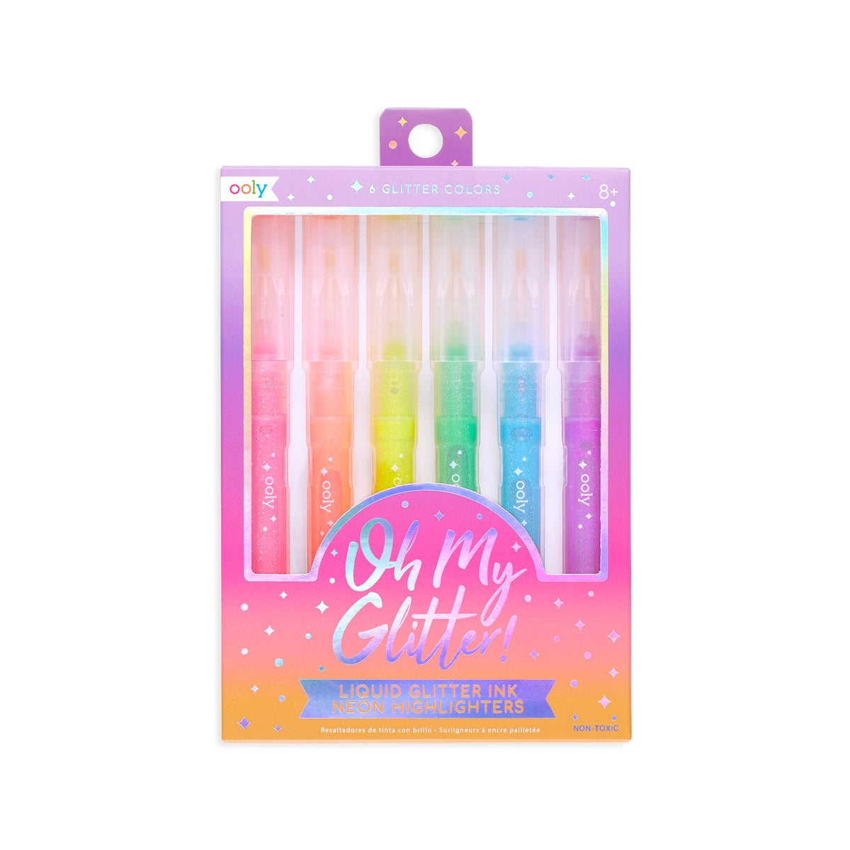 OOLY OH MY GLITTER NEON HIGHLIGHTERS - SET OF 6