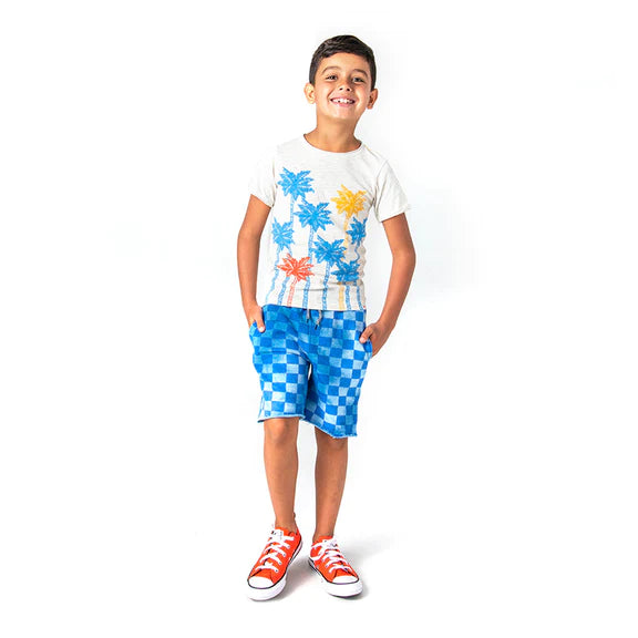 APPAMAN CAMP SHORT - BLUE CHECK