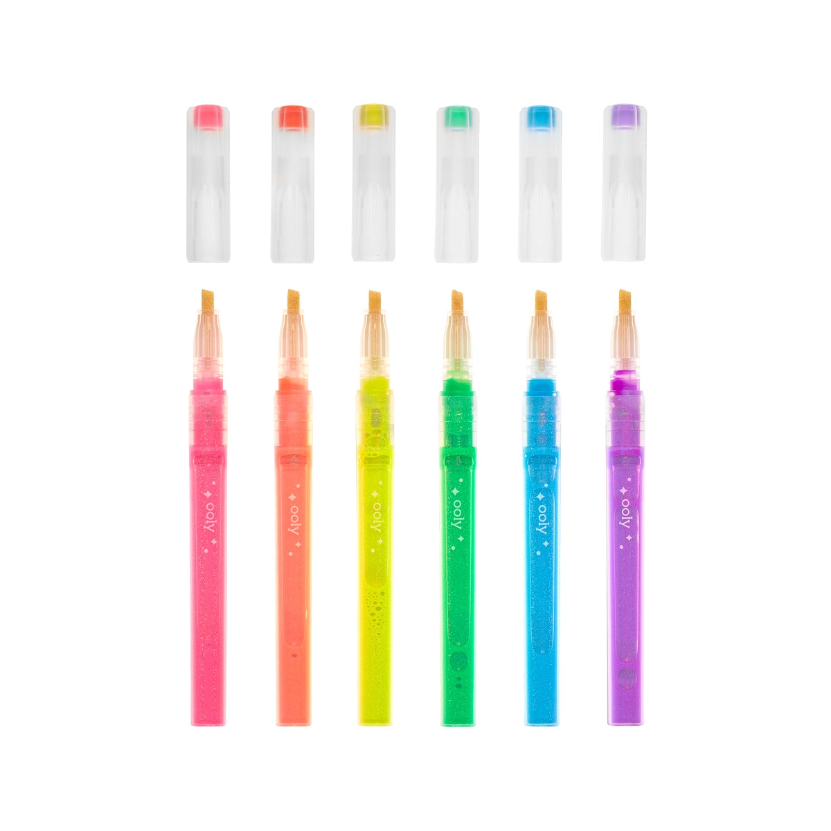 OOLY OH MY GLITTER NEON HIGHLIGHTERS - SET OF 6