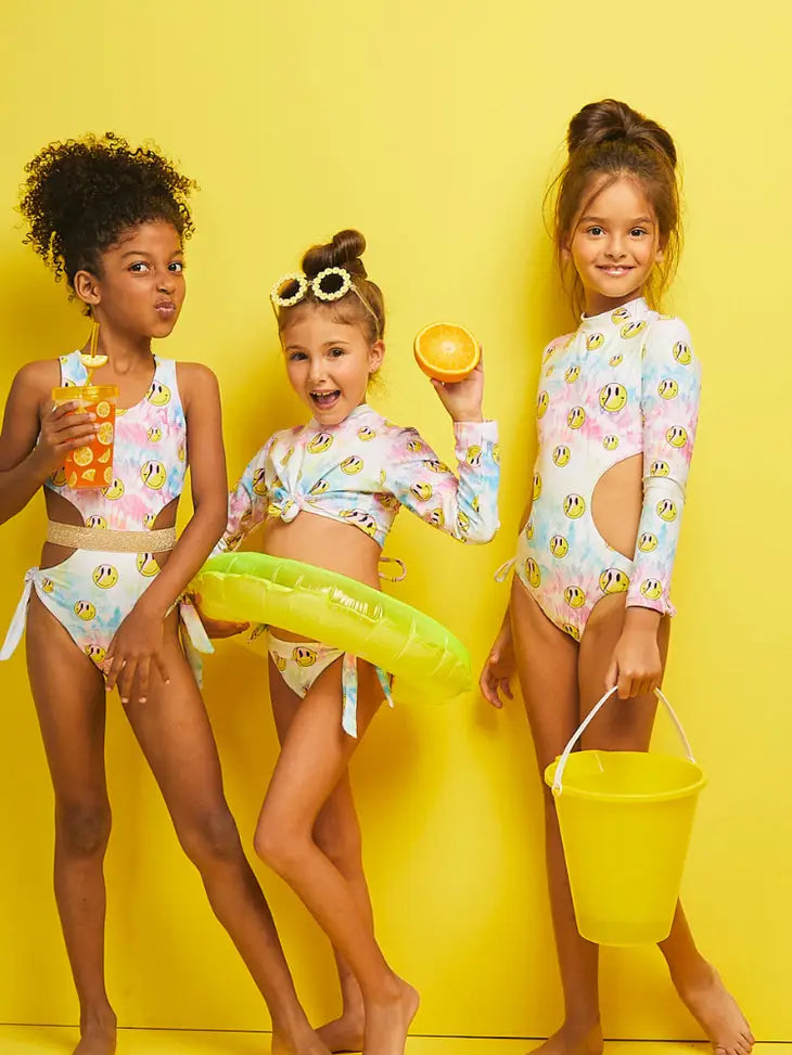 TOO COOL BEACHWEAR 2PC SWIMSUIT- SMILEY
