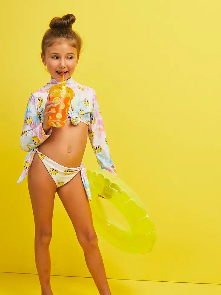 TOO COOL BEACHWEAR 2PC SWIMSUIT- SMILEY