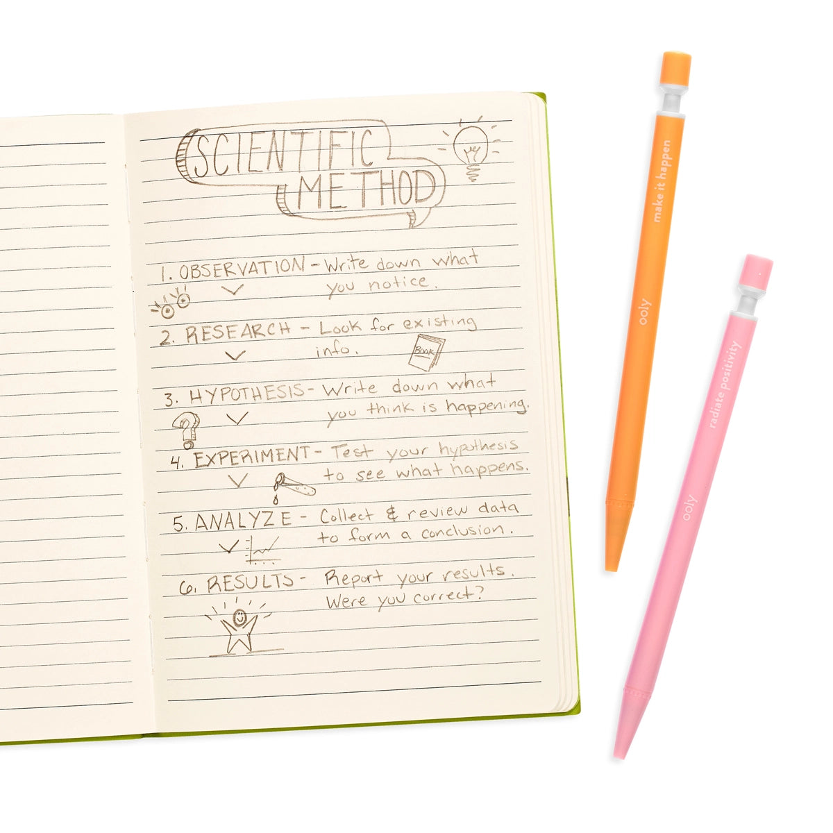 OOLY NOTED! GRAPHITE MECHANICAL PENCILS - SET OF 6
