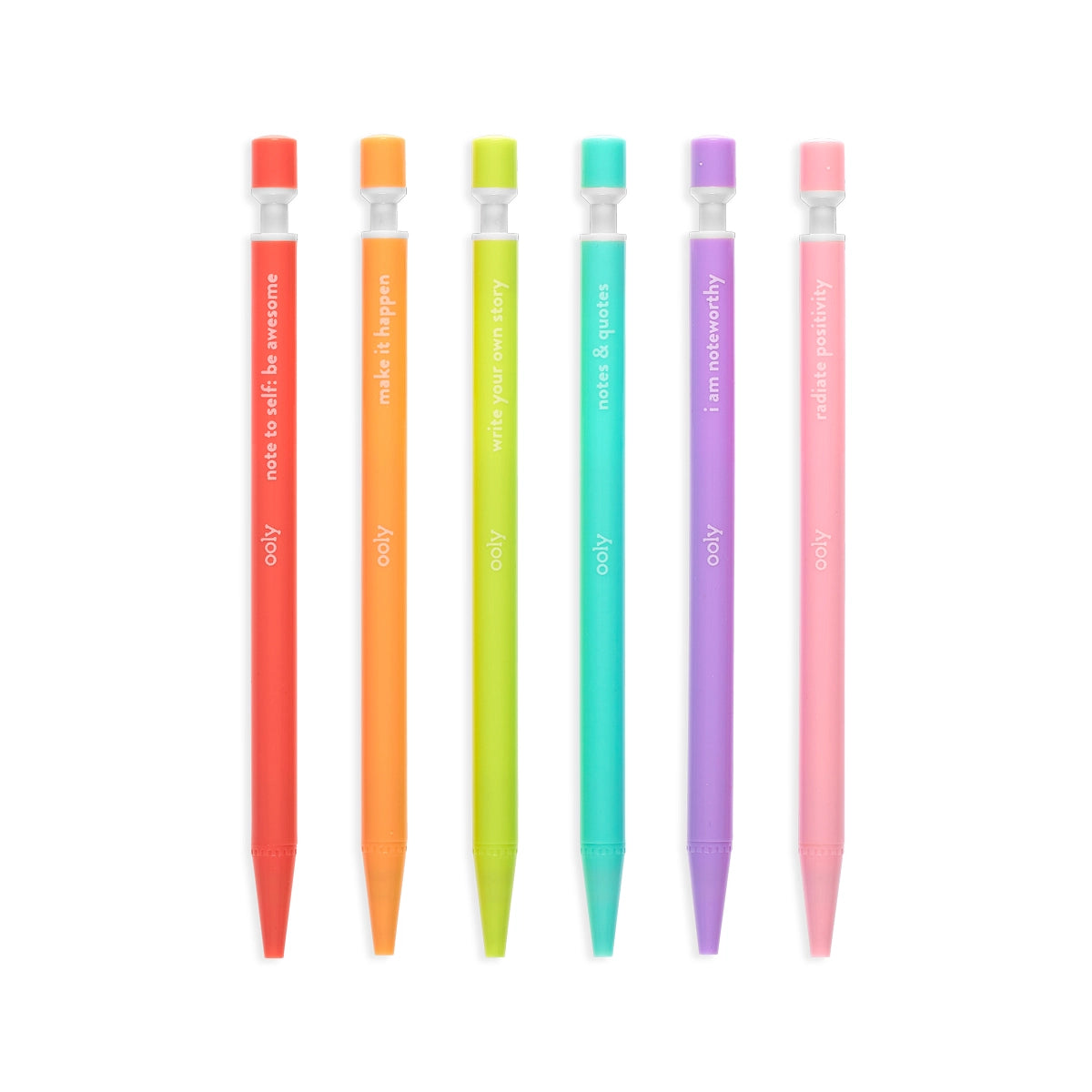 OOLY NOTED! GRAPHITE MECHANICAL PENCILS - SET OF 6