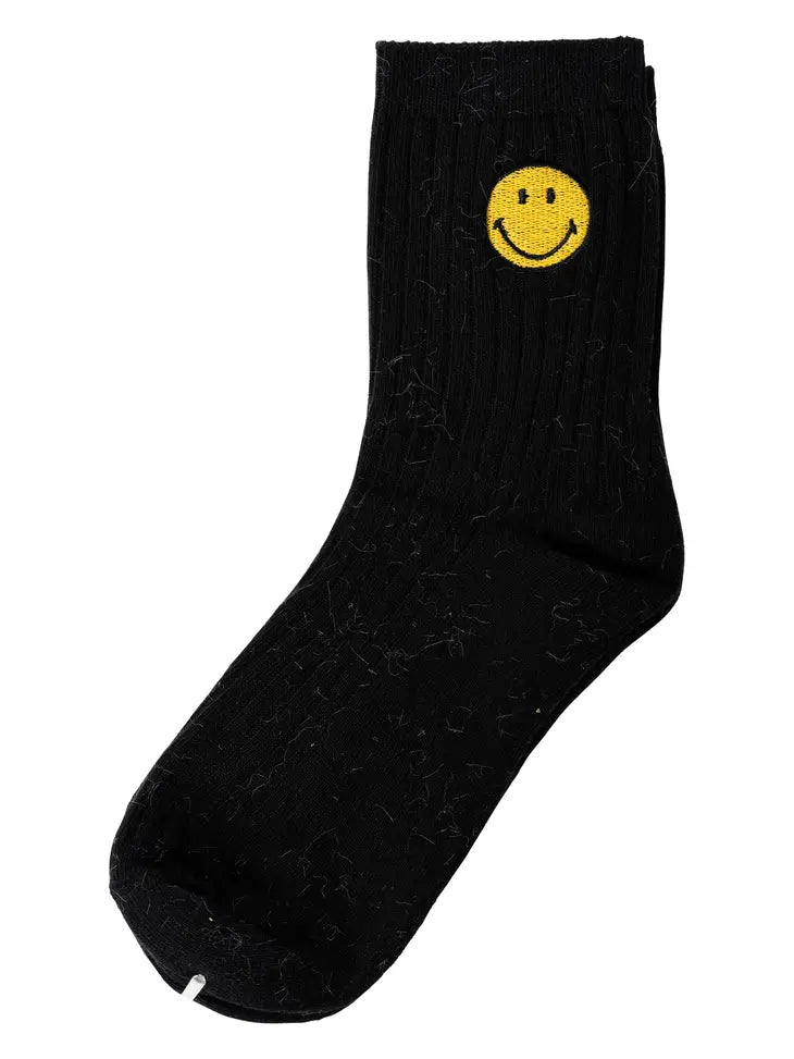 MALIBU SUGAR SMILEY FACE TUBE SOCKS