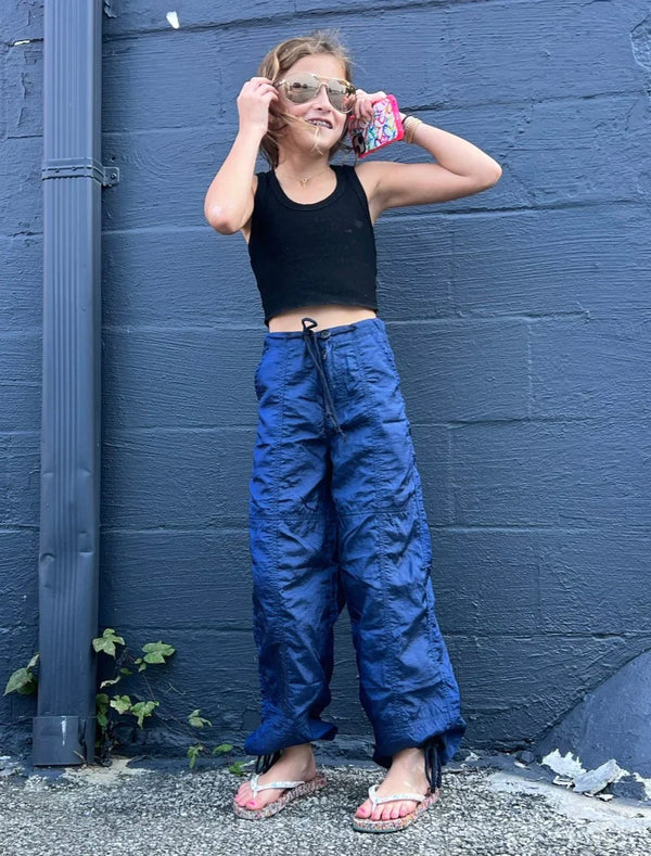 KATIE J. GWEN PARACHUTE PANT - NAVY