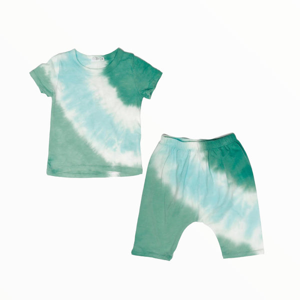 COZII S/S TEE AND HARUM SHORTS SET - CLOSER/BLUE TIE DYE