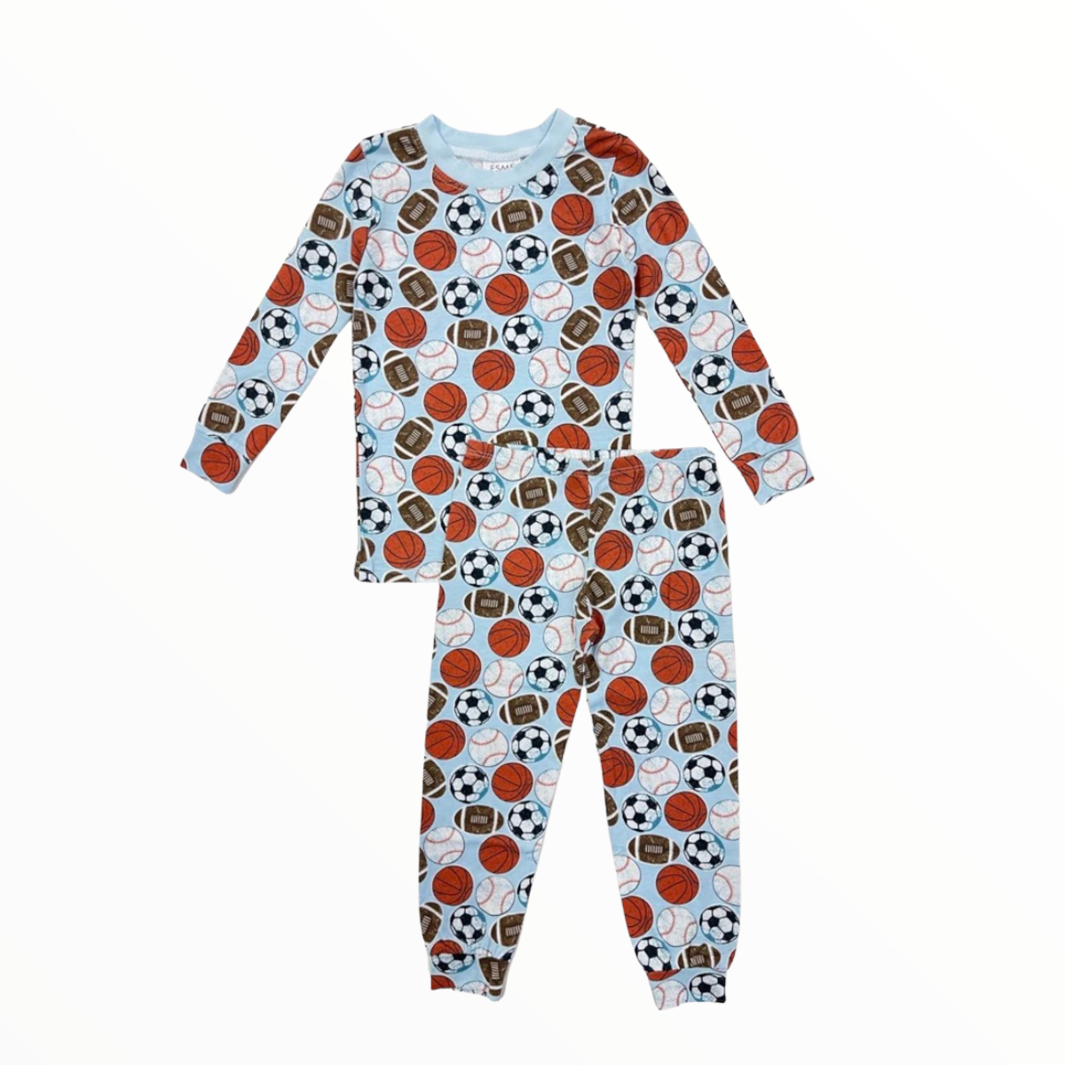 ESME BOYS LONG SLEEVE CREW PAJAMA - SPORTS