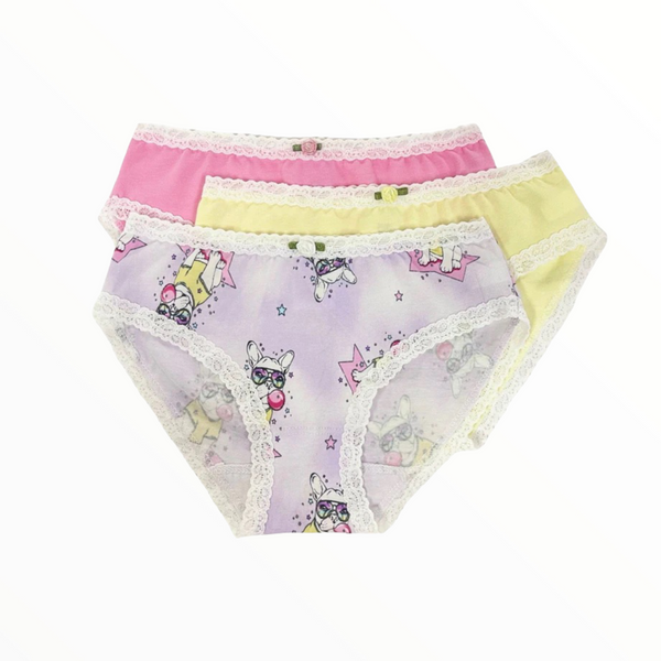 ESME 3 PACK PANTIES - BUBBLEGUM FRENCHIE