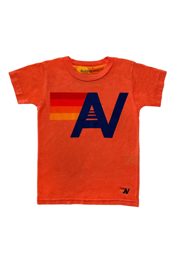 AVIATOR NATION KID'S LOGO TEE - ORANGE
